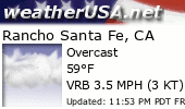 Click for Forecast for Rancho Santa Fe, California from weatherUSA.net